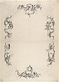 Design for the Stucco Decoration of a Rococo Ceiling, Johann Oktavian Salver German, Brush and black ink and gray wash over graphite