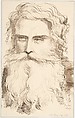 Head of a Bearded Old Man, Sir George Hayter  British, Pen and brown ink, brush and brown wash