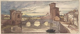 Pisa, Sir Francis Seymour Haden  British, Watercolor over graphite