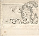 Classical Molding with Human Head, Leaves, Vines and Empty Roundels (recto); Detail of Classical Molding with Eagle In front of a Wreath with Ribbon Below (verso), Attributed to Thomas Hardwick (British, London 1752–1829 London), Graphite