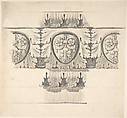 Classical Design Element with Leaves and Vines, Thomas Hardwick  British, Graphite