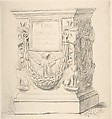 Sketch of a Classical Pedestal, Thomas Hardwick  British, Graphite