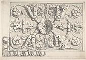 Classical Ceiling Moldings with Floral Ornament, Thomas Hardwick  British, Graphite