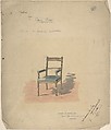 Design of a Carving Chair, Charles Hindley and Sons  British, Watercolor over graphite