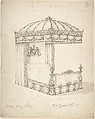 Design for Bed and Canopy, Charles Hindley and Sons  British, Pen and black ink