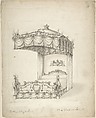 Design for Bed and Canopy, Charles Hindley and Sons  British, Pen and black ink