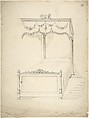 Design for Bed with Canopy, Charles Hindley and Sons  British, Graphite