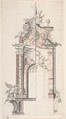 Design for an Altar with a Variant, Anonymous, German, 18th century  German, Graphite, pen and black ink, watercolor