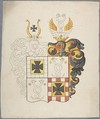 Coat of Arms, Anonymous, 18th century, Pen and black ink, watercolor, traces of black chalk