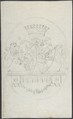 Design for coat of arms, Anonymous, 18th century, Graphite on gray paper