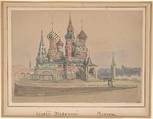 Vassili Blagennoi, Moscow, Anonymous, Russian, 19th century Russian, Watercolor