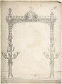 Design for a Mirror, Charles Hindley and Sons  British, Graphite with touches of watercolor