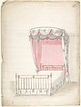 Design for a Bed and Canopy, Charles Hindley and Sons  British, Watercolor over graphite