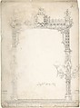 Design for a Frame, Charles Hindley and Sons  British, Graphite