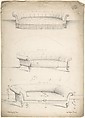 Designs for Three Couches, Charles Hindley and Sons  British, Graphite