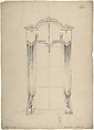 Design for Curtains, Charles Hindley and Sons  British, Graphite with touches of white gouache