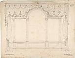 Design for a Wall with Three Windows, Charles Hindley and Sons (British, London 1841–1917 London), Graphite