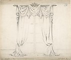 Design for Curtains and Rod, Charles Hindley and Sons  British, Brush and ink wash over graphite