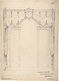 Design for a Wall with Three Windows, Charles Hindley and Sons (British, London 1841–1917 London), Graphite
