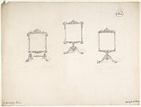 Designs for Three Screens, Charles Hindley and Sons  British, Graphite