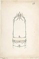 Design for a Side Table and Mirror, Charles Hindley and Sons  British, Graphite and watercolor