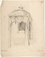 Design for a Bed with Canopy, Charles Hindley and Sons  British, Graphite and watercolor