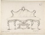Design for a Loveseat, Charles Hindley and Sons  British, Pen and black ink, brush and wash