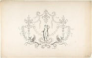 Design for Panel Decoration, J. Hulme  British, Pen and black ink