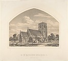 St. Michael's Church, Cherry Burton: North East View, Sir Horace Jones British, Pen and black ink, watercolor, over graphite