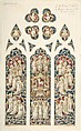 Design for Stained Glass Window, Horatio Walter Lonsdale  British, Watercolor, pen and brown ink