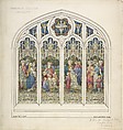 Design for Stained Glass Window, Horatio Walter Lonsdale  British, Watercolor, pen and black ink over graphite