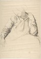 Study of a Woman Seated, Romain Cazes French, Black chalk highlighted with white chalk