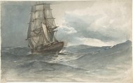 Ship at Sea, Albert Ernest Markes British, Watercolor