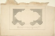 Plan for Garden Pavilion, Robert Morris  British, Pen and black ink, brush and gray wash