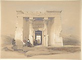 The Temple at Dendur, Nubia, David Roberts  British, Scottish, Watercolor and gouache (bodycolor) over graphite
