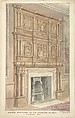 Oak Carving from Fireplace in the Jerusalem Chamber, Westminster, Charles James Richardson British, Watercolor