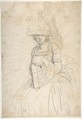 Lady Holding a Book (recto); Plan of Placing Colors on a Palette (verso), George Romney (British, Beckside, Lancashire 1734–1802 Kendal, Cumbria), Recto: graphite
Recto: pen and ink