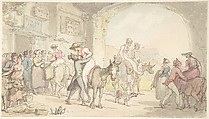 Pleasure of a Poste aux Anes, from Sentimental Travels, Thomas Rowlandson  British, Watercolor, pen and ink