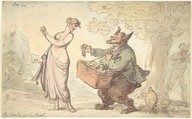 Beauty and the Beast, Thomas Rowlandson British, Watercolor