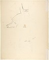 Costume Study for Robed, Bearded Boyar with Staff; verso: Sketch for the same figure, Pavel Petrovic Froman (Russian, Moscow 1894–1940 Zagreb), Watercolor, gouache, gold paint, over graphite; verso: graphite.