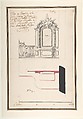 Design for an Altar and Choir Grill, Abbey at Rebais, Claude Louis D'Aviler (French, died Paris, 1764), Pen and black ink, with brush and black and rose wash over graphite underdrawing