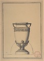 Design for a Wine Fountain, Henri Auguste (French, Paris 1759–1816 Port-au-Prince), Pen and black ink, brush and gray wash