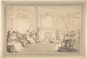 The Reception, Thomas Rowlandson British, Watercolor, pen and ink, brush and wash