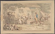 Farming scene, Thomas Rowlandson  British, Watercolor, graphite, pen and ink