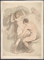 Venus, Anchises and Cupid, Thomas Rowlandson  British, Watercolor