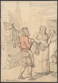 Street Scene: Vendor of Brushes, Thomas Rowlandson  British, Watercolor