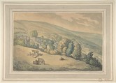 Downlands, Sussex, Thomas Rowlandson  British, Watercolor, pen and ink, brush and wash