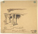 Design for Sideboard for Lord Falklane at Skutterskelfe, Yorkshire, Anthony Salvin  British, Pen and ink