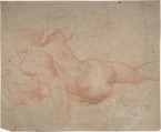 Nude Figure, Alfred George Stevens (British, Blandford Forum, Dorset 1817–1875 London), Red chalk