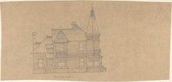 Design for a House, South Elevation, W. Strong British, Graphite